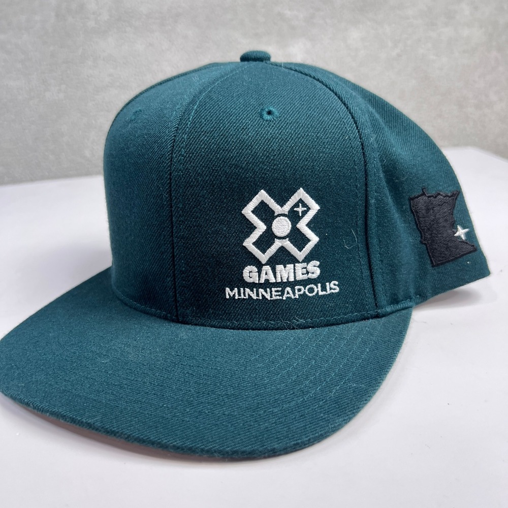 X Games Minneapolis Snapback Hat Green Richardson Style 510‎ Minnesota Logo
